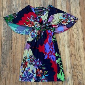Semi formal colorful dress good as new